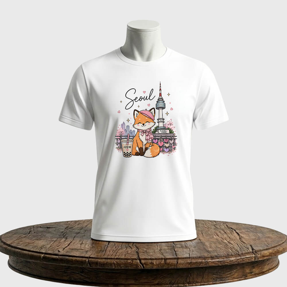 Tricou personalizat unisex Seoul Tower