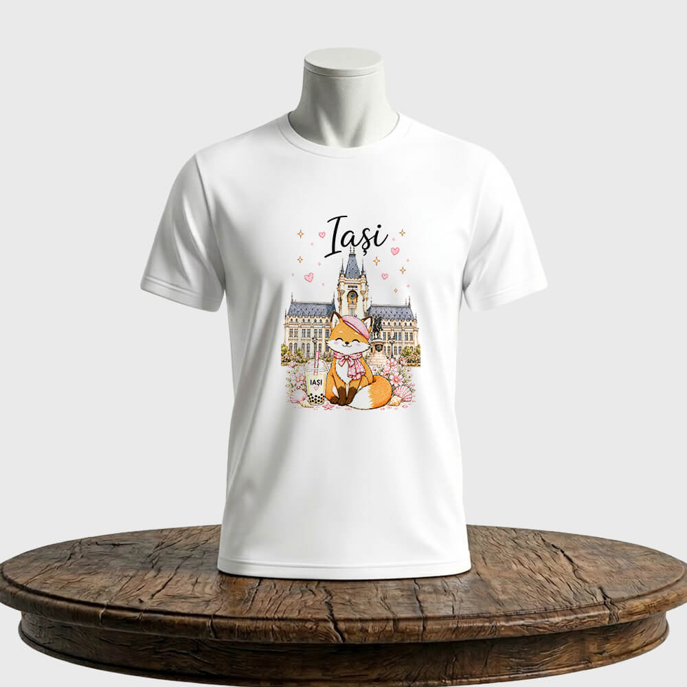 Tricou personalizat unisex Vulpiță și Orașul Iași