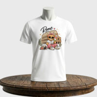Tricou personalizat unisex – Ursuleț la Rome Colosseum