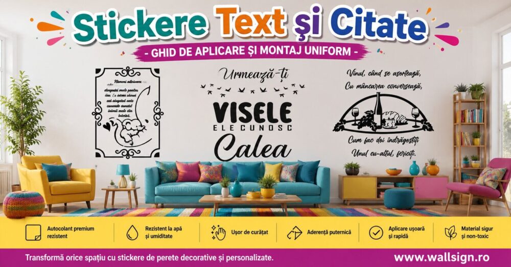 Vrei un mesaj motivational pe perete in Ramnicu Sarat Buzau sau in apropiere Vezi acest Stickere Text si Citate Ghid de Aplicare si Montaj de la WallSign chiar astazi