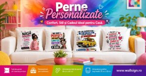 Perne personalizate cu fotografiile tale dragi sunt cadoul ideal pentru orice ocazie speciala descopera gama de produse premium de dimensiuni 40x40 cm pe wallsign ro