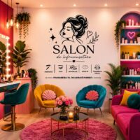Sticker decorativ perete Salon de înfrumusețare