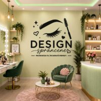 Sticker perete salon Design Sprâncene (Frumusețea ta)
