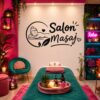 Sticker perete siluetă Salon Masaj