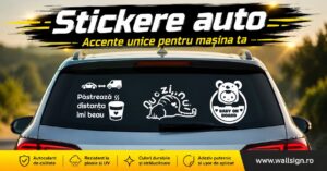 Stickere auto Accente unice pentru mașina ta aduc un stil remarcabil și o notă distinctă de originalitate pe șosele alegerea perfectă pentru personalizarea rapidă acum
