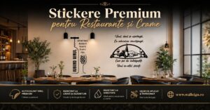 Stickere decorative premium pentru restaurante si crame rafinate Transforma complet atmosfera din dining sau zona de degustare cu citate elegante despre arta vinului