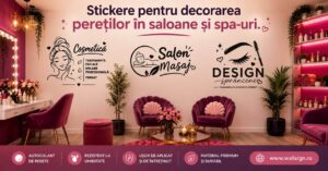 Stickerele pentru decorarea pereților în saloane și spa uri Stickere decorative ideale pentru a transforma orice spațiu într un loc modern relaxant și plăcut pentru clienți