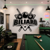 Sticker decorativ perete Biliard Club 8 Ball