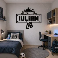 Sticker decorativ perete Fortnite Gamer Nume copil