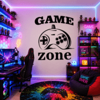 Sticker decorativ perete Game Zone Controller Gaming
