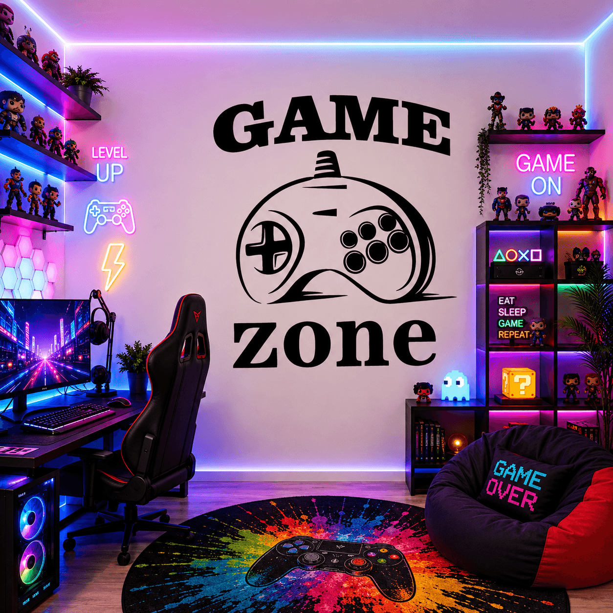 Sticker decorativ perete Game Zone Controller Gaming