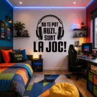 Sticker decorativ perete Nu te pot auzi, sunt la joc!