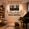 Sticker decorativ perete Pian Poezia Sunetului