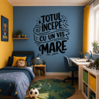 Sticker decorativ perete Totul începe cu un vis