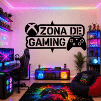 Sticker decorativ perete siluetă Zona de Gaming Controller