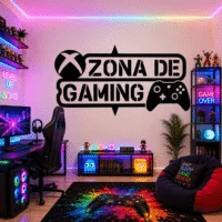 Sticker decorativ perete siluetă Zona de Gaming Controller