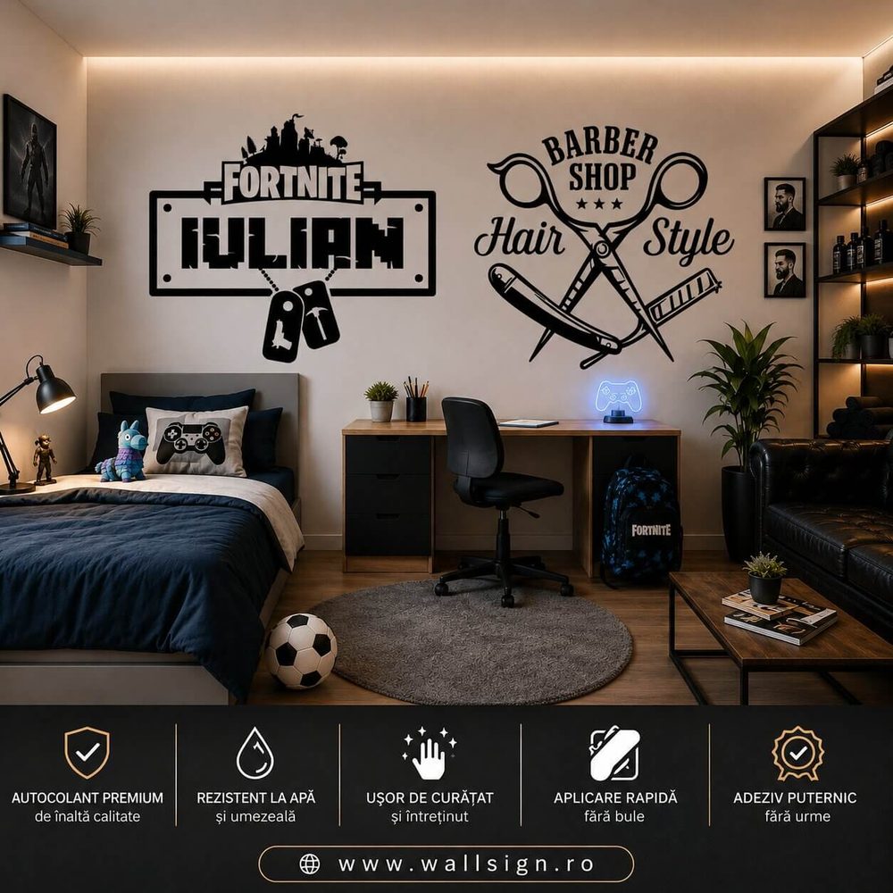 Transforma instant peretele tau cu stickere perete cutterate din vinil premium fara fundal inestetic usor de montat si rezistente in timp pentru un aspect elegant si modern
