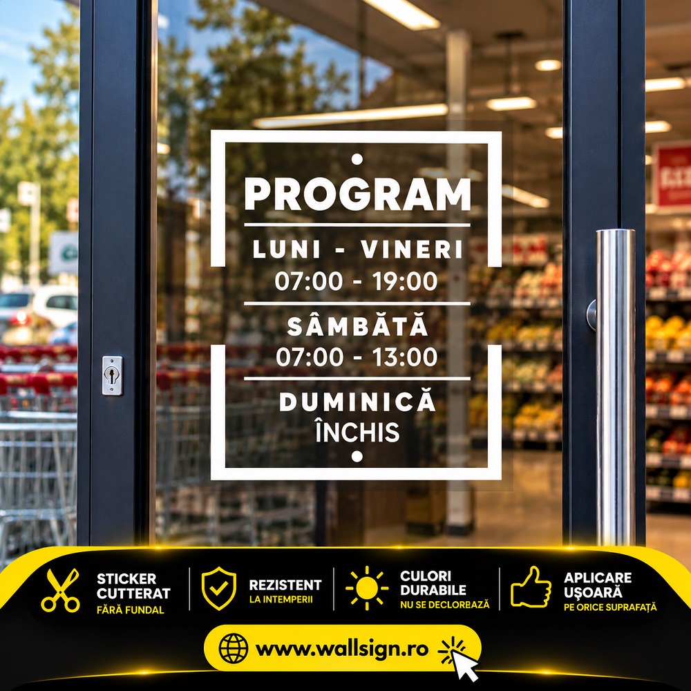 Program De Funcționare cu stil simplu Stickere decorative Sticker orar