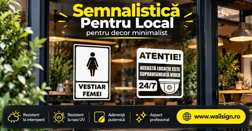 Semnalistică Pentru Local pentru decor minimalist