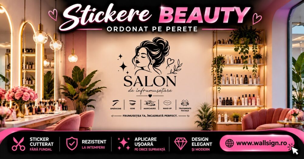 Stickere Beauty ordonat pe perete