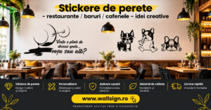 Stickere de perete restaurante baruri cafenele idei creative Stickere decorative