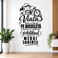 Sticker decorativ perete Viața pe bicicletă Stickere decorative WallSign