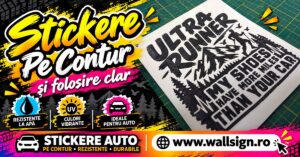Stickere Pe Contur și folosire clar pentru auto și obiecte personalizate Stickere decorative cu design modern rezistente și ideale pentru un aspect unic pe orice suprafață!